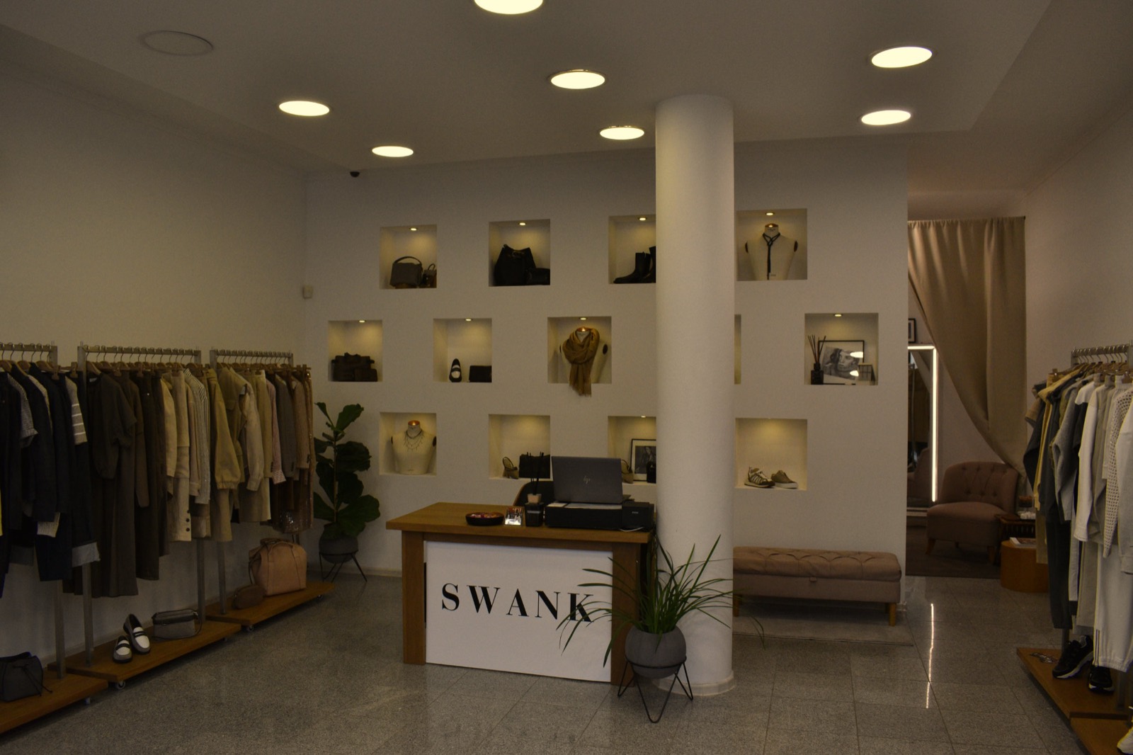 SWANK luxury boutique interior